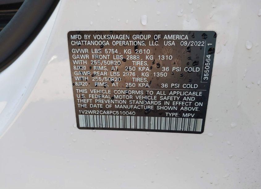 Photo 9 of 2023 Volkswagen Atlas 3.6L V6 SE W/TECHNOLOGY (VIN 1V2WR2CA8PC510040)