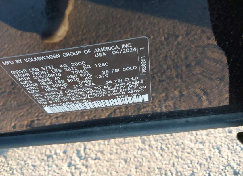 Photo 9 of 2024 Volkswagen Atlas 2.0T SE W/TECHNOLOGY (VIN 1V2WR2CA8RC580804)