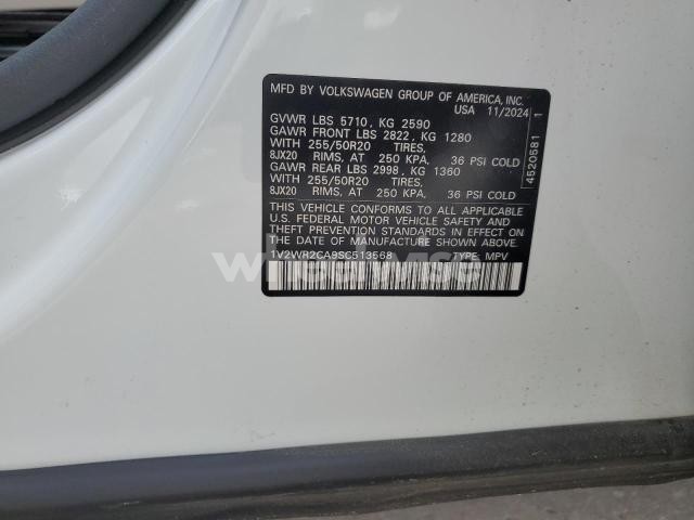 Photo 4 of 2025 VOLKSWAGEN ATLAS SE N/A (VIN 1V2WR2CA9SC513568)