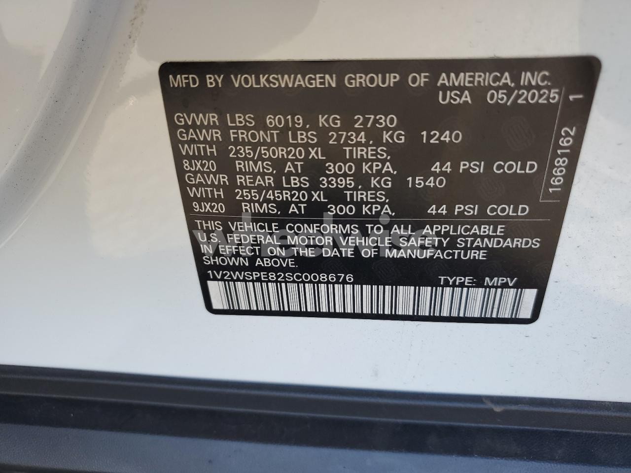 Photo 13 of 2025 VOLKSWAGEN ID.4 PRO S (VIN 1V2WSPE82SC008676)