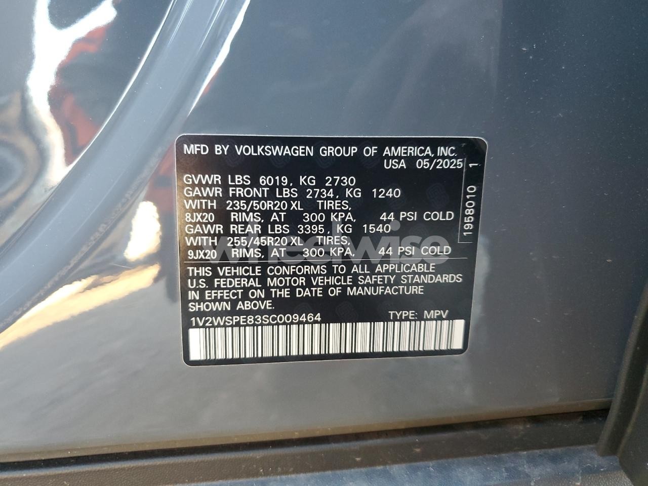 Photo 14 of 2025 VOLKSWAGEN ID.4 PRO S (VIN 1V2WSPE83SC009464)