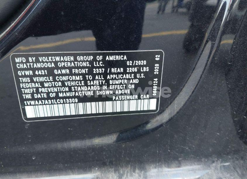 Photo 9 of 2020 Volkswagen Passat 2.0T S (VIN 1VWAA7A31LC013309)