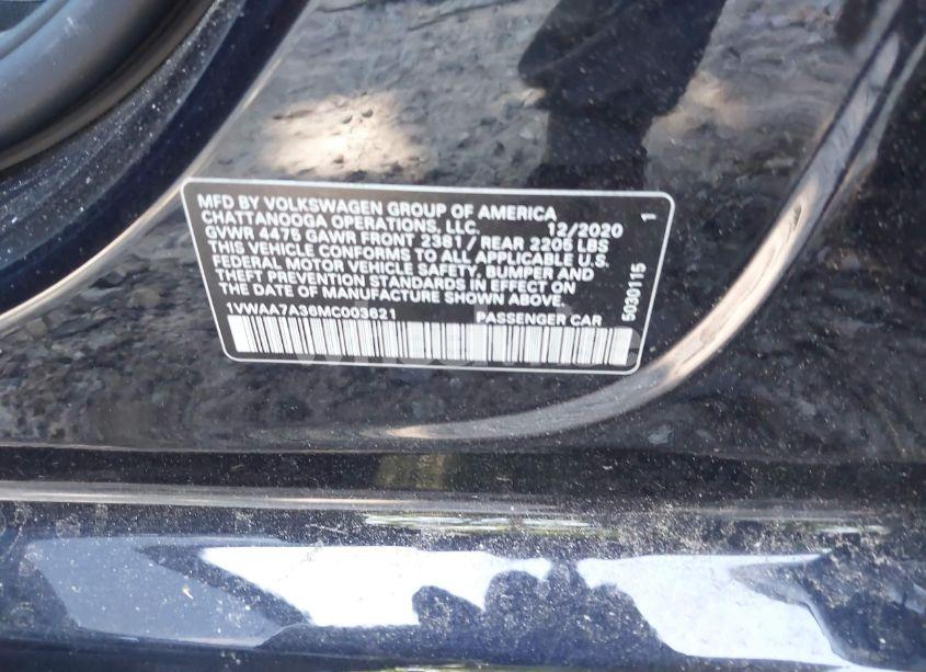 Photo 9 of 2021 Volkswagen Passat 2.0T S (VIN 1VWAA7A36MC003621)