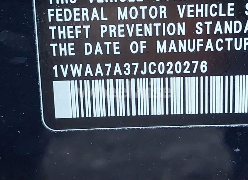 Photo 9 of 2018 Volkswagen Passat 2.0T R-LINE/2.0T S (VIN 1VWAA7A37JC020276)