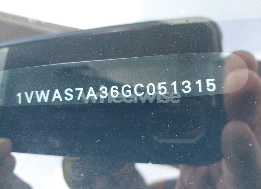 Photo 9 of 2016 Volkswagen Passat 1.8T S (VIN 1VWAS7A36GC051315)