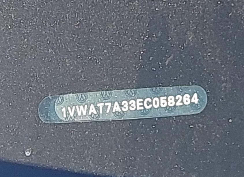 Photo 9 of 2014 Volkswagen Passat 1.8T WOLFSBURG EDITION (VIN 1VWAT7A33EC058264)