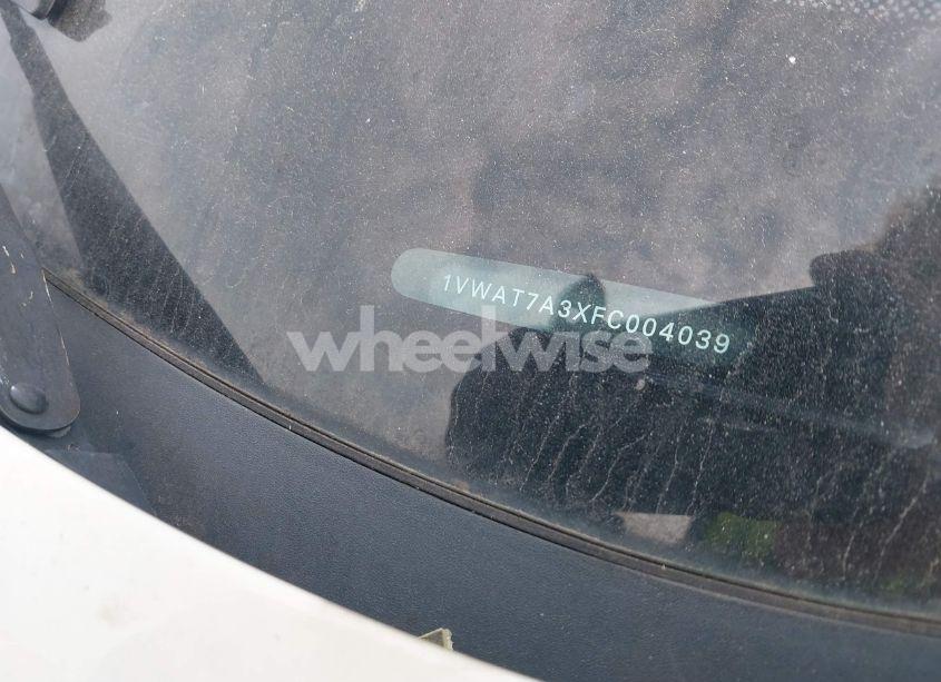 Photo 9 of 2015 Volkswagen Passat 1.8T WOLFSBURG EDITION (VIN 1VWAT7A3XFC004039)