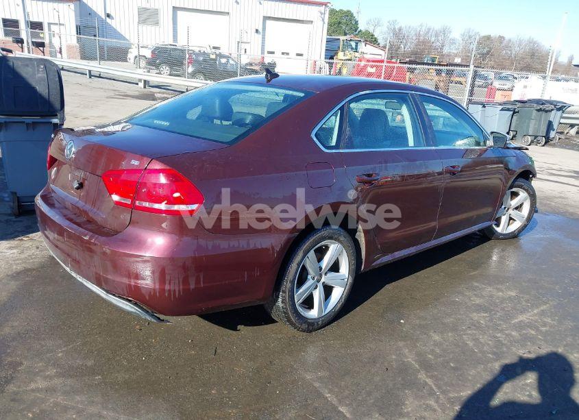 Photo 4 of 2013 Volkswagen Passat 2.5L SE (VIN 1VWBH7A35DC020085)