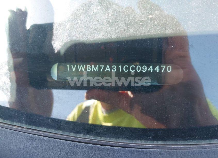 Photo 9 of 2012 Volkswagen Passat 3.6L V6 SE (VIN 1VWBM7A31CC094470)