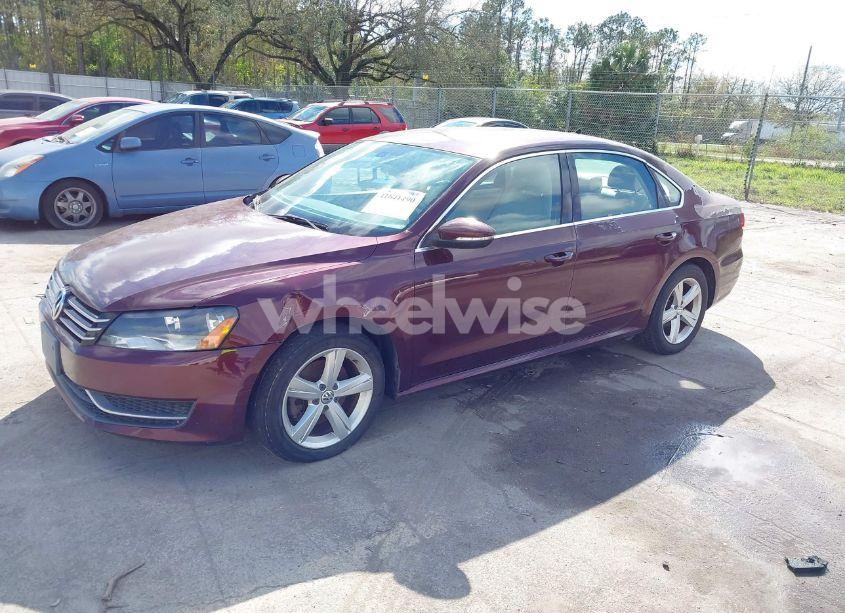 Photo 2 of 2012 Volkswagen Passat 2.5L SE (VIN 1VWBP7A33CC051322)