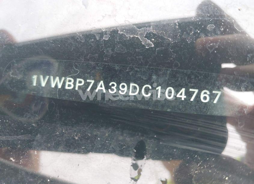 Photo 9 of 2013 Volkswagen Passat 2.5L SE (VIN 1VWBP7A39DC104767)