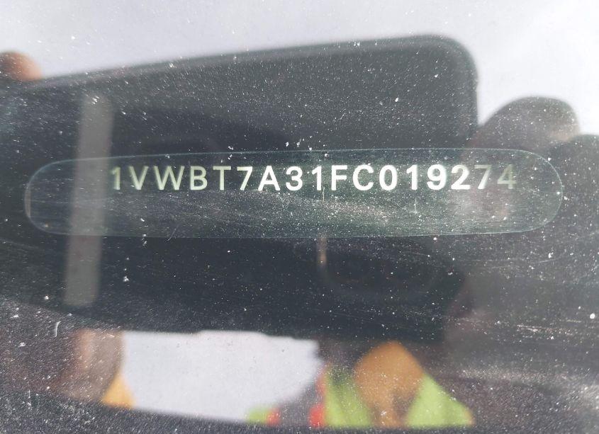 Photo 9 of 2015 Volkswagen Passat 1.8T SE (VIN 1VWBT7A31FC019274)