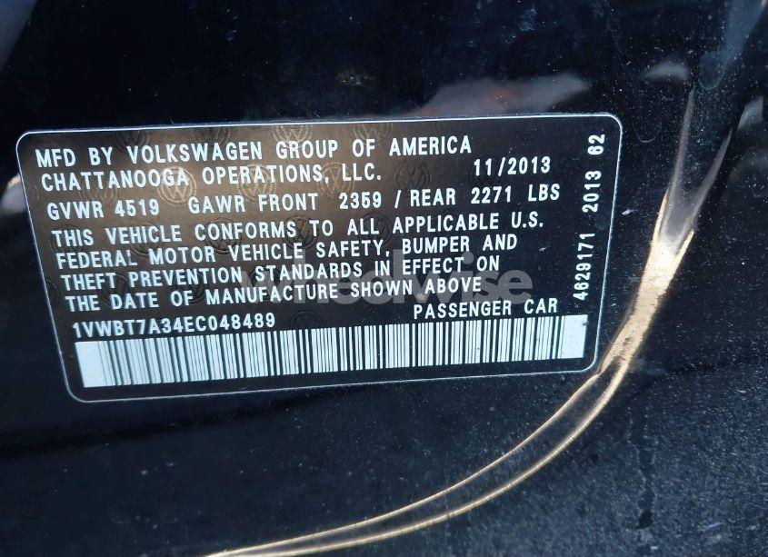 Photo 9 of 2014 Volkswagen Passat 1.8T SE (VIN 1VWBT7A34EC048489)