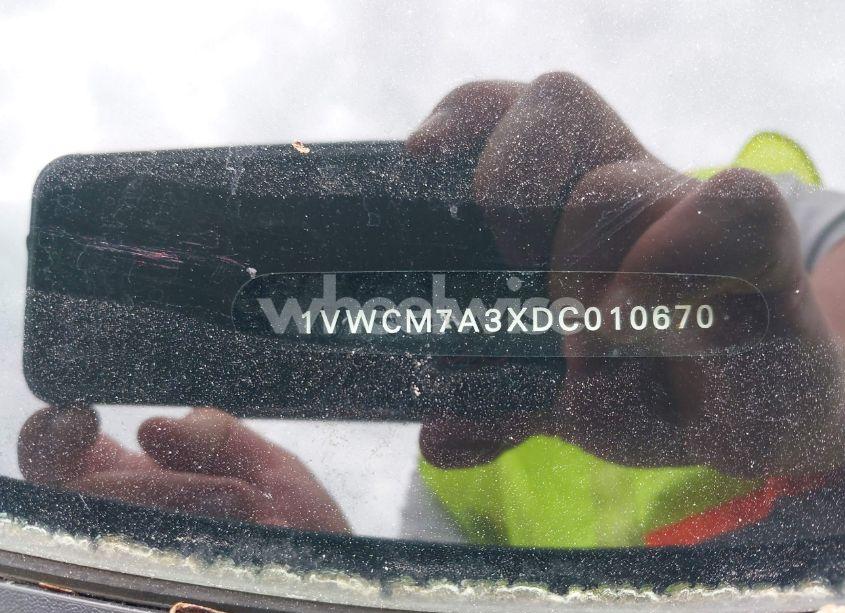 Photo 9 of 2013 Volkswagen Passat 3.6L V6 SEL PREMIUM (VIN 1VWCM7A3XDC010670)