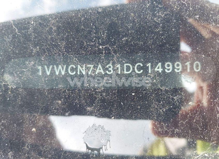 Photo 9 of 2013 Volkswagen Passat 2.0L TDI SEL PREMIUM (VIN 1VWCN7A31DC149910)