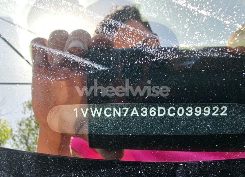 Photo 9 of 2013 Volkswagen Passat 2.0L TDI SEL PREMIUM (VIN 1VWCN7A36DC039922)