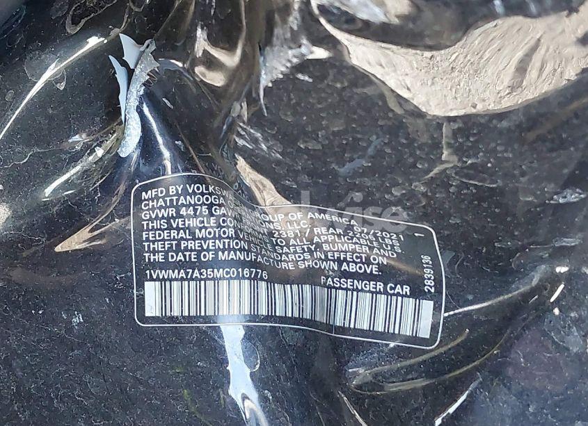 Photo 9 of 2021 Volkswagen Passat 2.0T R-LINE (VIN 1VWMA7A35MC016776)