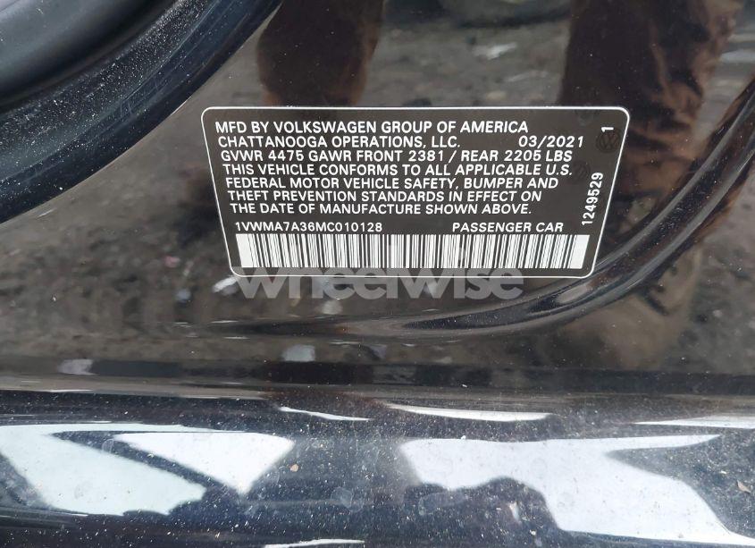 Photo 9 of 2021 Volkswagen Passat 2.0T R-LINE (VIN 1VWMA7A36MC010128)