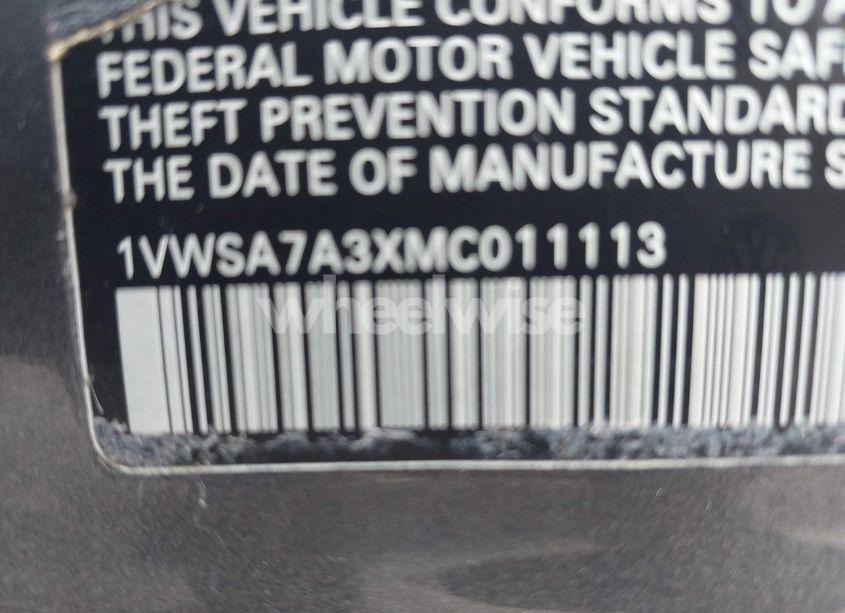 Photo 9 of 2021 Volkswagen Passat 2.0T SE (VIN 1VWSA7A3XMC011113)