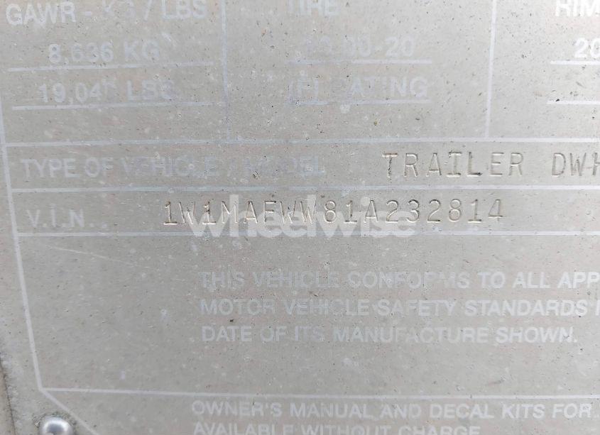 Photo 9 of 2001 Wilson Trailer CO TRAILER (VIN 1W1MAFWW81A232814)