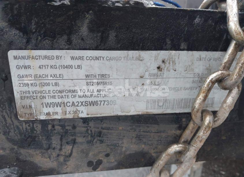 Photo 9 of 2025 Trailer Choice N/A (VIN 1W9W1CA2XSW677309)