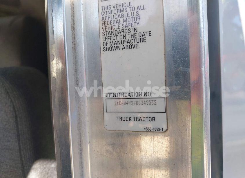 Photo 8 of 2013 Kenworth Construction T660 (VIN 1XKAD49X7DJ345532)