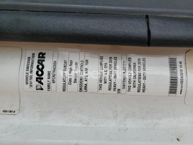 Photo 5 of 2019 KENWORTH T680 SEMI TRUCK (VIN 1XKYD49X7KJ221711)