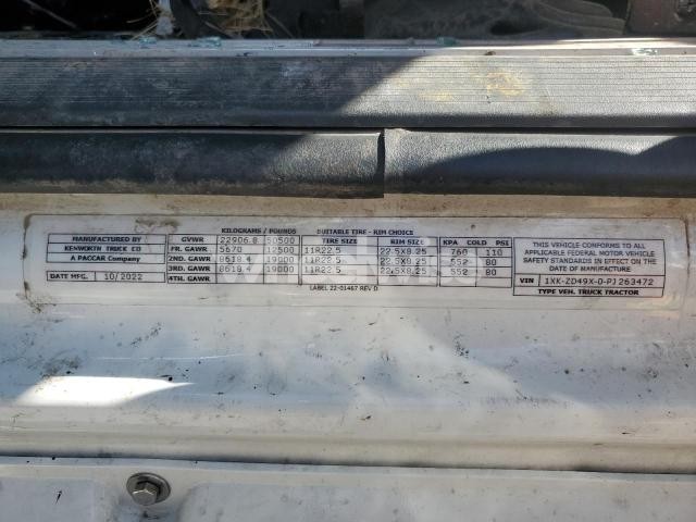 Photo 8 of 2023 KENWORTH CONSTRUCTION T880 (VIN 1XKYD49X8NJ496458)