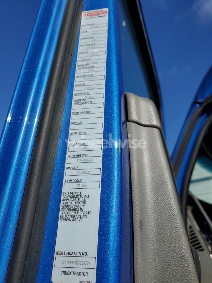 Photo 10 of 2019 KENWORTH T680 SEMI TRUCK (VIN 1XKYD49X9KJ280324)