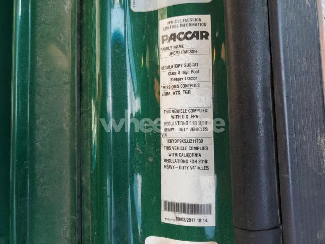 Photo 9 of 2018 KENWORTH T680 SEMI TRUCK (VIN 1XKYDP9X5JJ211730)