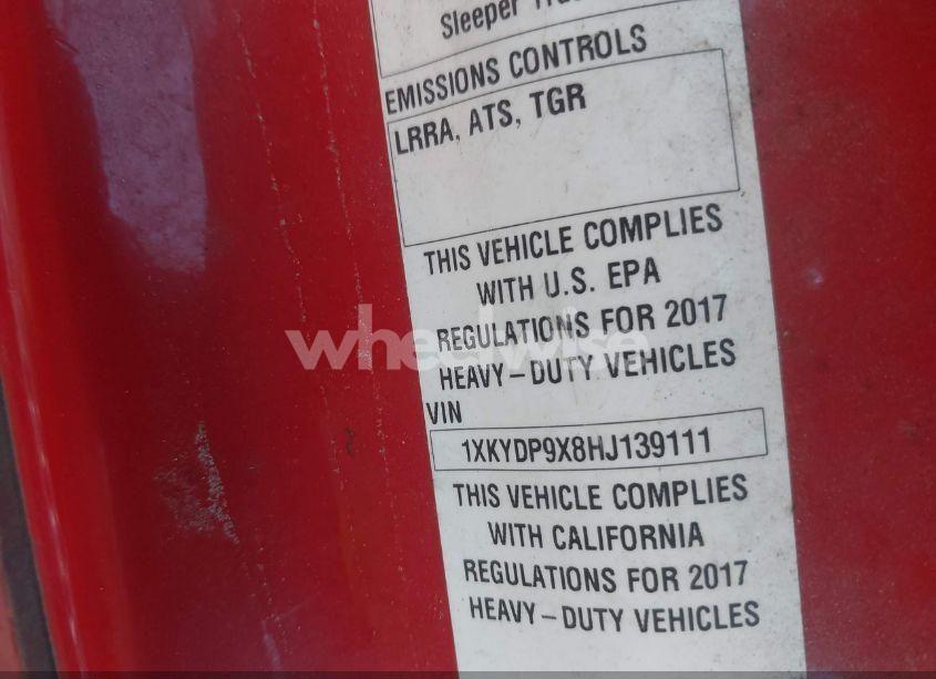 Photo 8 of 2017 Kenworth T680 (VIN 1XKYDP9X8HJ139111)