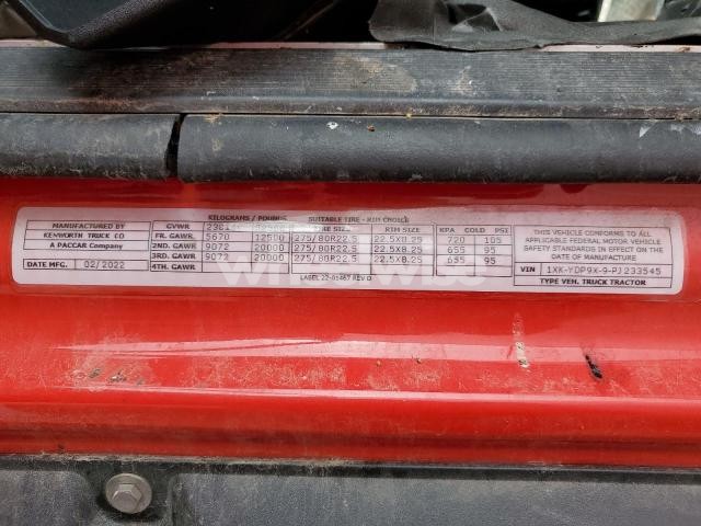 Photo 3 of 2023 KENWORTH T680 SEMI TRUCK (VIN 1XKYDP9X9PJ233545)