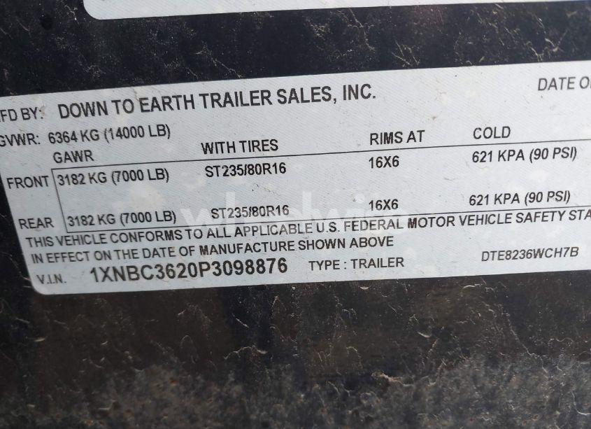 Photo 9 of 2023 Down To EARTH WOOD DECK CARHAULER (VIN 1XNBC3620P3098876)