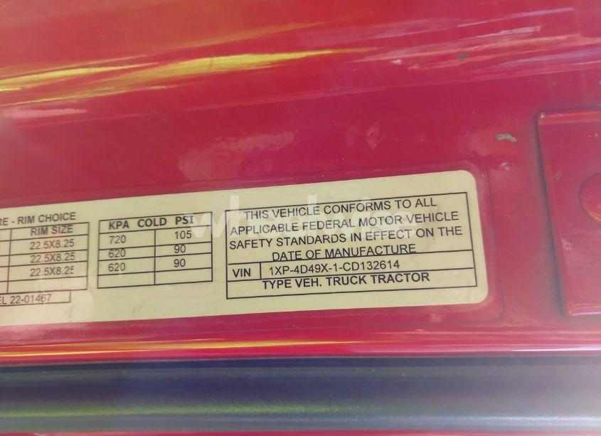 Photo 8 of 2012 Peterbilt 587 N/A (VIN 1XP4D49X1CD132614)