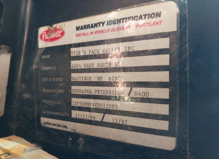 Photo 9 of 2000 Peterbilt 379 N/A (VIN 1XP5DB9X8YD512081)