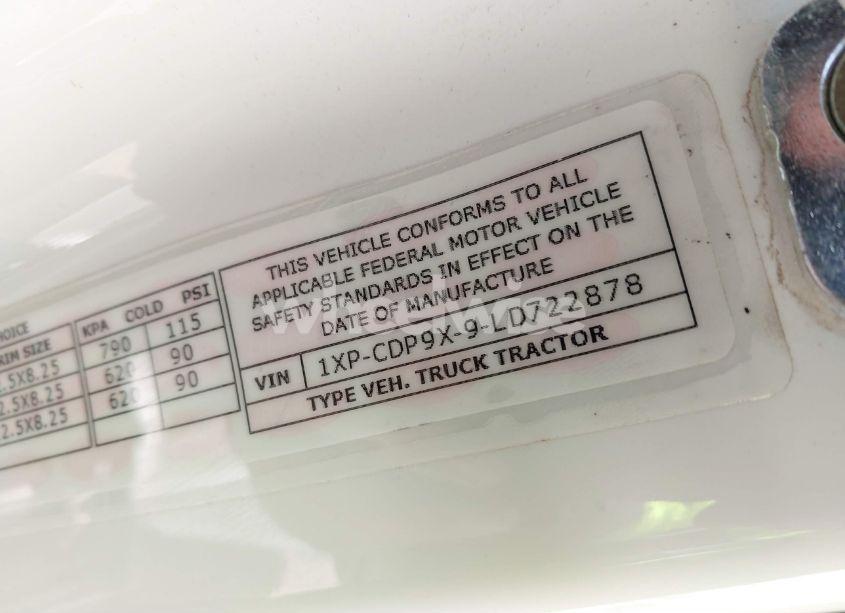 Photo 9 of 2020 Peterbilt 567 N/A (VIN 1XPCDP9X9LD722878)