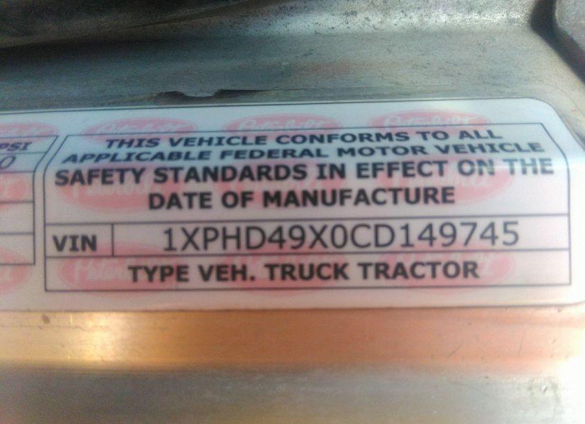 Photo 8 of 2012 Peterbilt 386 N/A (VIN 1XPHD49X0CD149745)