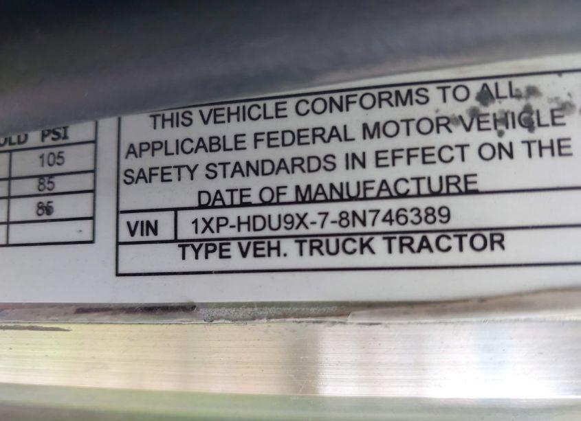 Photo 8 of 2008 Peterbilt 386 N/A (VIN 1XPHDU9X78N746389)