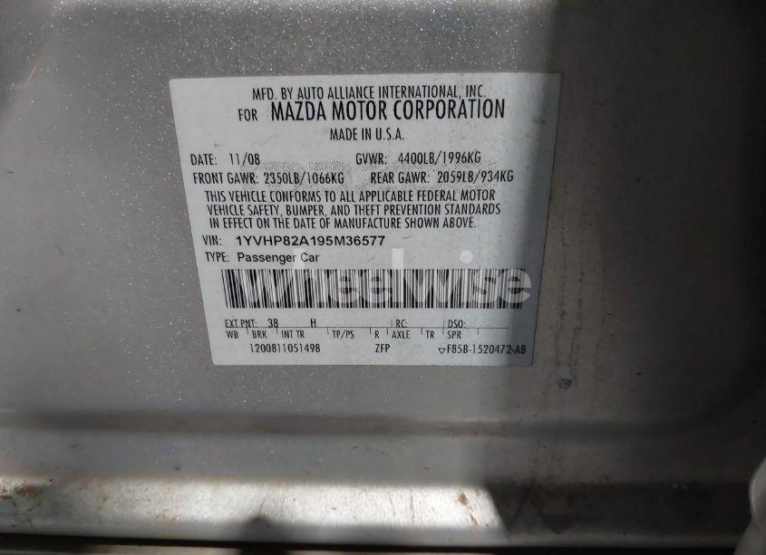 Photo 9 of 2009 Mazda Mazda6 I TOURING (VIN 1YVHP82A195M36577)