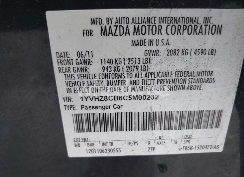 Photo 9 of 2012 Mazda Mazda6 S GRAND TOURING (VIN 1YVHZ8CB6C5M00232)