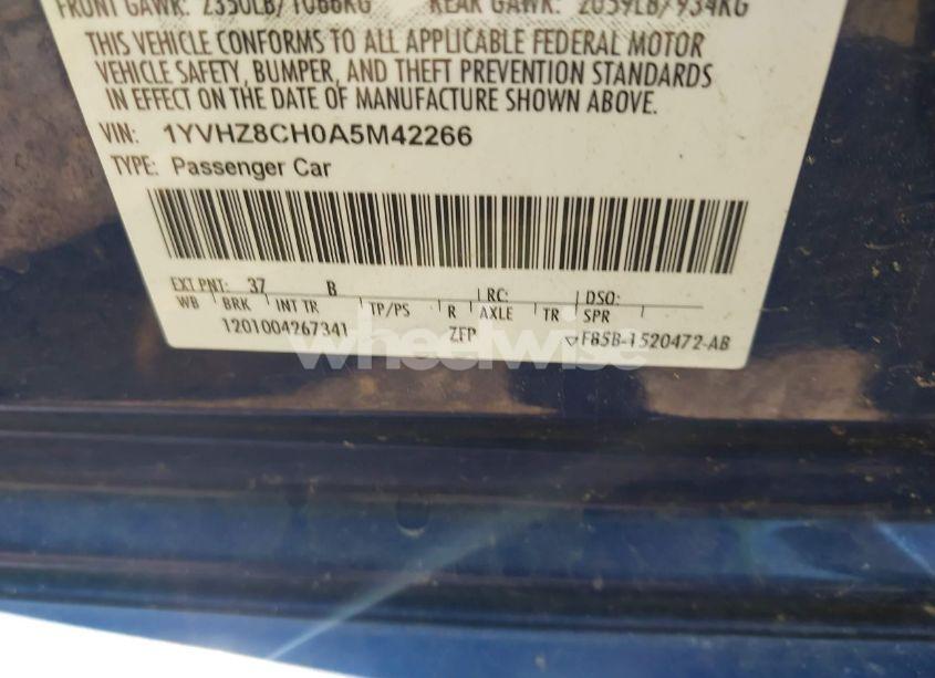 Photo 9 of 2010 Mazda Mazda6 I TOURING (VIN 1YVHZ8CH0A5M42266)