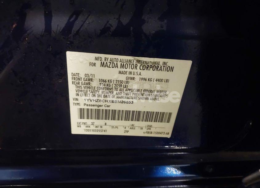 Photo 9 of 2011 Mazda Mazda6 I TOURING (VIN 1YVHZ8CHXB5M26853)