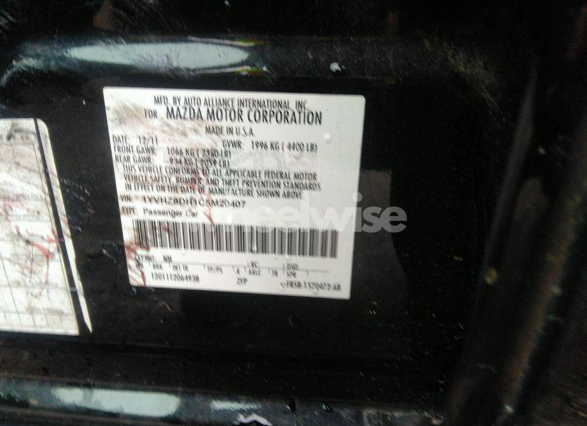 Photo 9 of 2012 Mazda Mazda6 I TOURING (VIN 1YVHZ8DH1C5M20407)