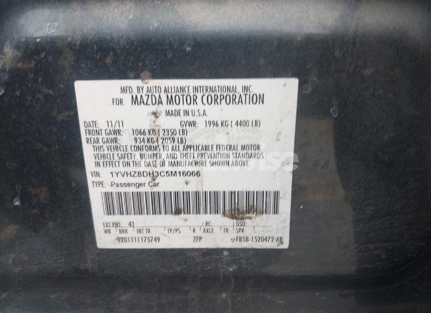 Photo 9 of 2012 Mazda Mazda6 I TOURING (VIN 1YVHZ8DH3C5M16066)