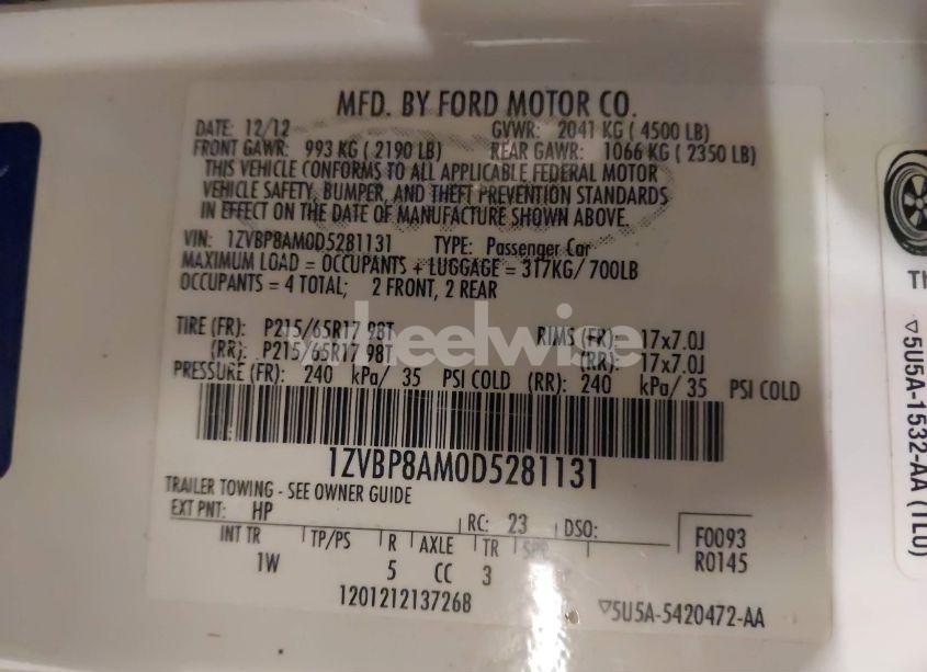 Photo 9 of 2013 Ford Mustang V6 (VIN 1ZVBP8AM0D5281131)