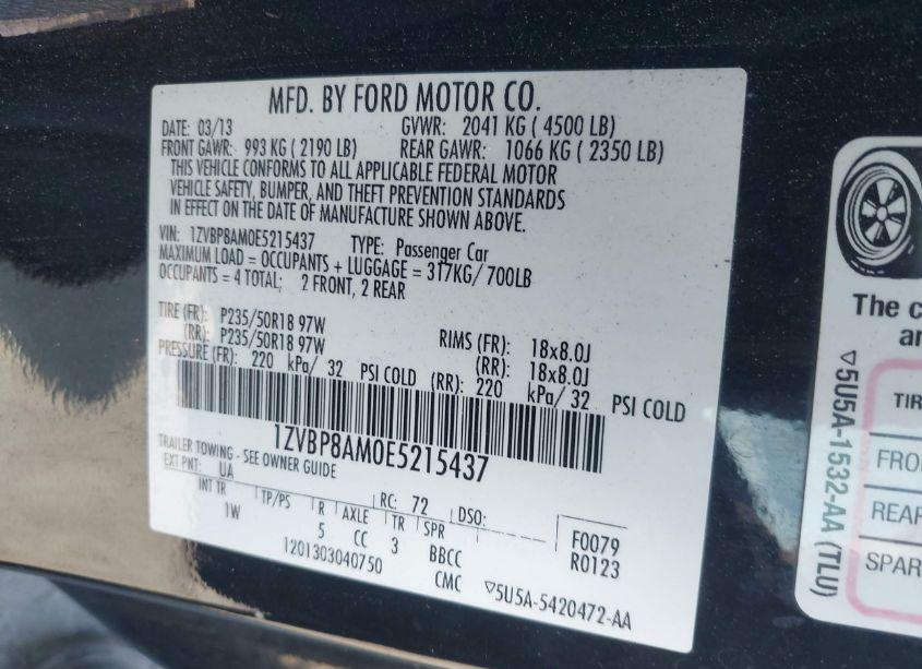 Photo 9 of 2014 Ford Mustang V6 (VIN 1ZVBP8AM0E5215437)