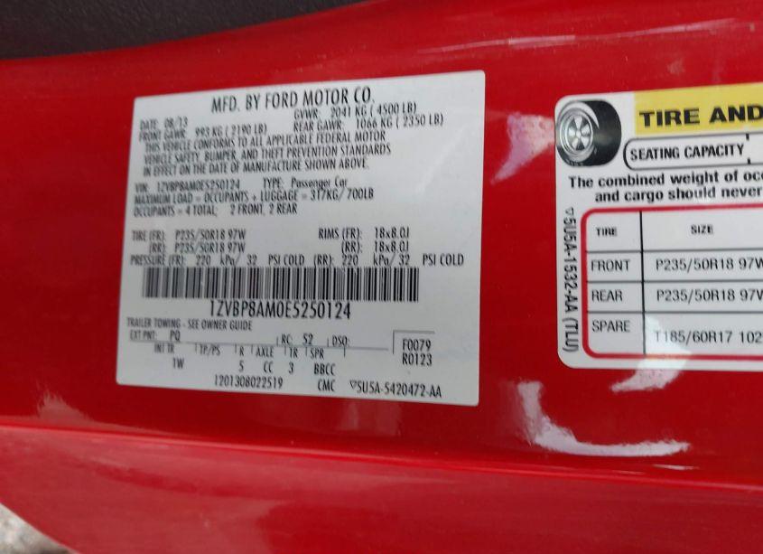 Photo 9 of 2014 Ford Mustang V6 (VIN 1ZVBP8AM0E5250124)