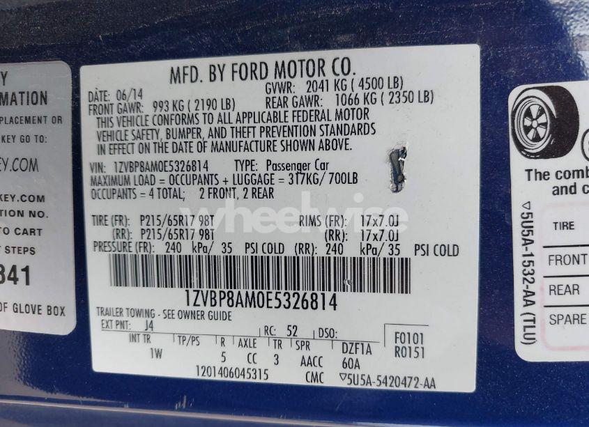 Photo 9 of 2014 Ford Mustang V6 (VIN 1ZVBP8AM0E5326814)