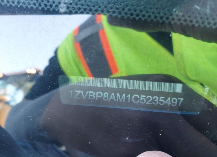 Photo 9 of 2012 Ford Mustang V6 PREMIUM (VIN 1ZVBP8AM1C5235497)