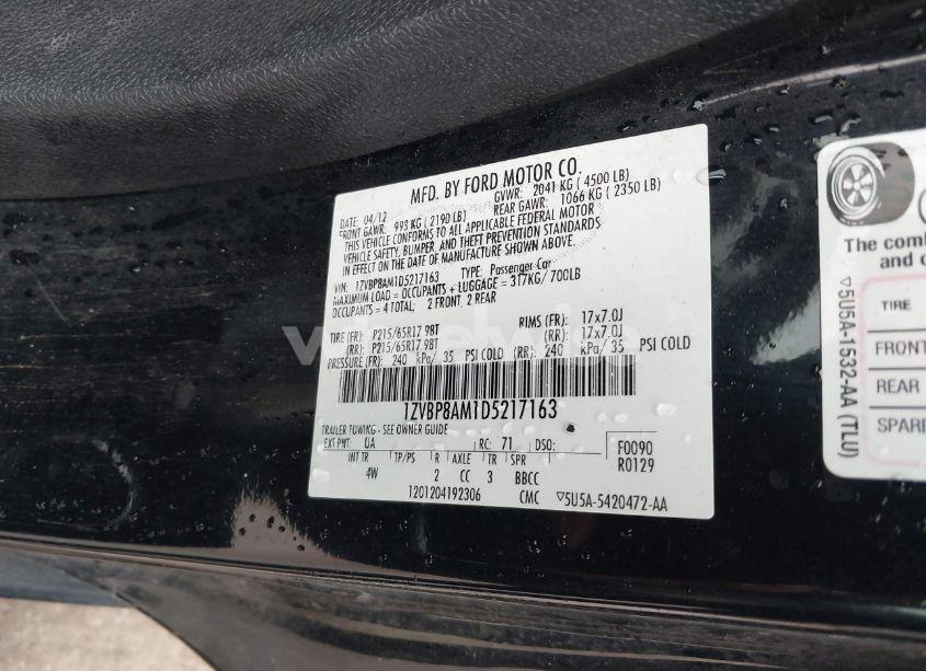 Photo 9 of 2013 Ford Mustang V6 PREMIUM (VIN 1ZVBP8AM1D5217163)